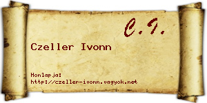 Czeller Ivonn névjegykártya